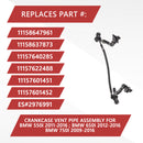 Crankcase PCV Breather Hose Connecting Line Compatible with BMW 550i 11-16, 650i 12-16, 750i 09-16 | 4.4L | Positive Crank Case Ventilation Tube - Replaces