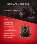 HID lighting ballast for BMW, Mercedes-Benz | Replaces: 63117317408, 63117356250, 63127255724, 1669002800, 166900280080 & 2229003300 - Motiv8