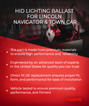 HID lighting ballast for Lincoln Navigator 2003-2006 & Town Car 2004-2011 | Replaces: 6L7Y13C170A - Motiv8