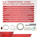 6.4L Powerstroke Turbo Mounting Kit | for Ford Super Duty F250 F350 F450 F550 2008 - 2010 | Replaces: 8C3Z9T514C , SW8C3Z9T514C , 1876540C92 - Motiv8