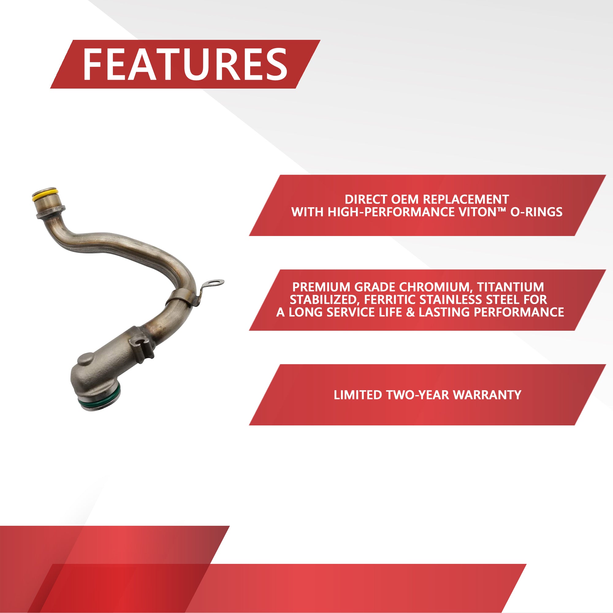 thumbnail image 2 of KITONLA 904-264 Oil Filter Housing Return Tube, Fit For 2003-2010 Ford F-250 F-350 F 2 of 10