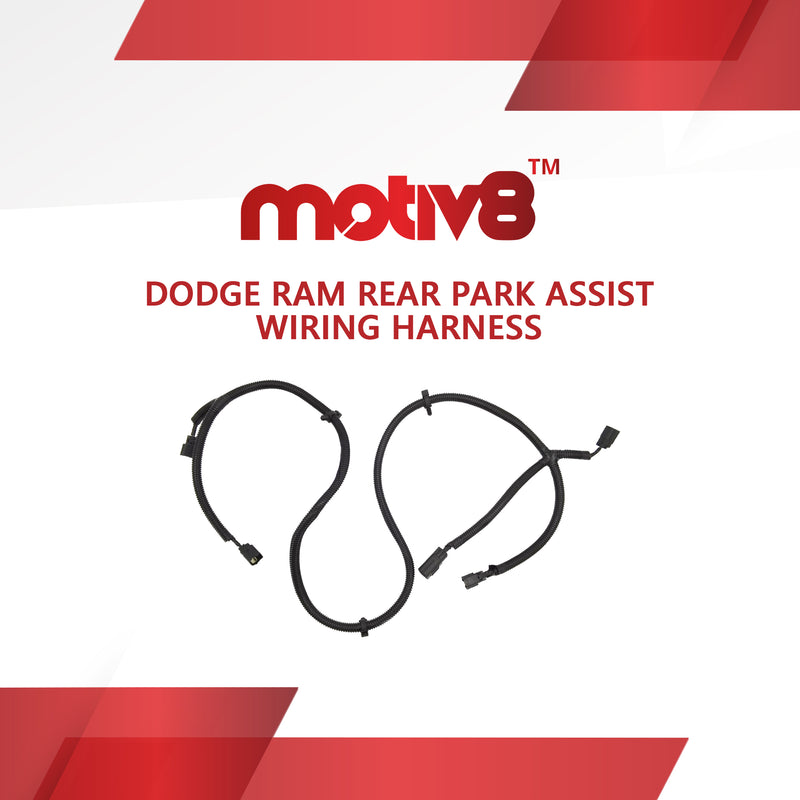 Motiv8 DODGE RAM Rear Park Assist Wiring Harness, Jumper for 2010 DODGE RAM 1500 2500 3500 ; 11-18 RAM 1500 2500 3500; 19-20 RAM 1500 Classic - Rear Parking Bumper Sensor - Backup Light Wiring Harness Warning System | Replaces for 68031820AA