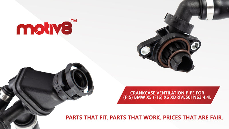 Crankcase Ventilation Pipe for BMW X5 X6 xDrive50i 4.4L 2014-2019 | 11158647962 - Motiv8