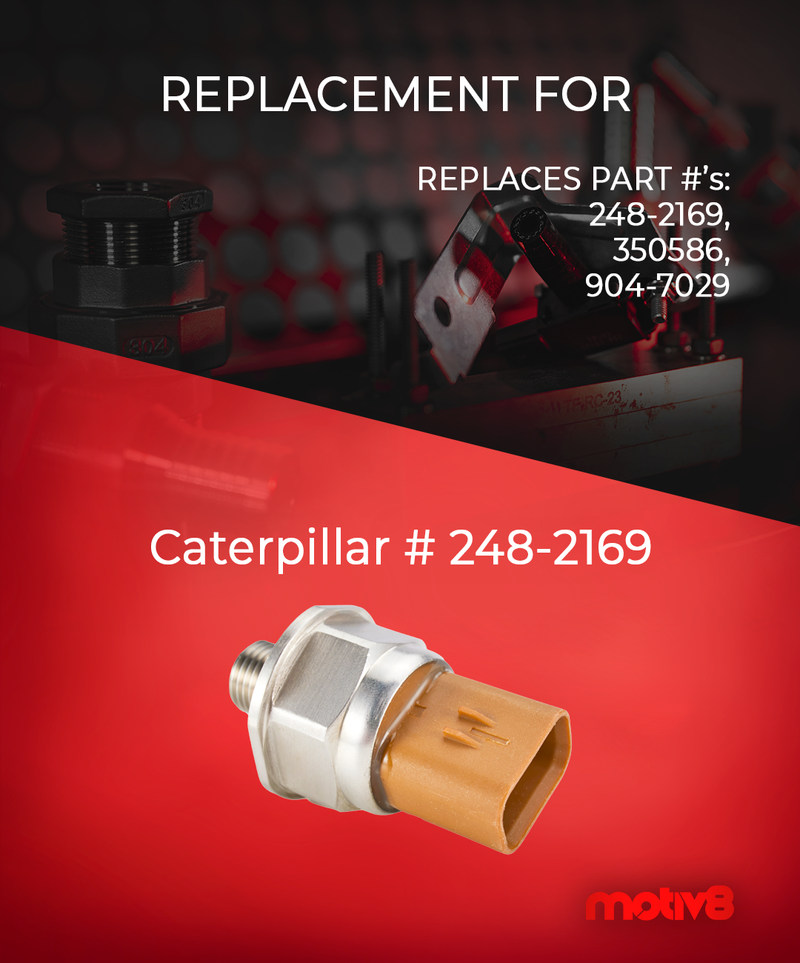 Motiv8 HD High Pressure Fuel Sensor for Caterpillar Fits CAT 248-2169