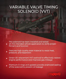 Variable Valve Timing (VVT) Solenoid / Actuator - Oil Control Valve - Compatible with Toyota Celica 02-05, Corolla 05-06, Matrix 05-06; Pontiac Vibe 03-06 | Replaces: 1533022040 88972519 88969669 - Motiv8