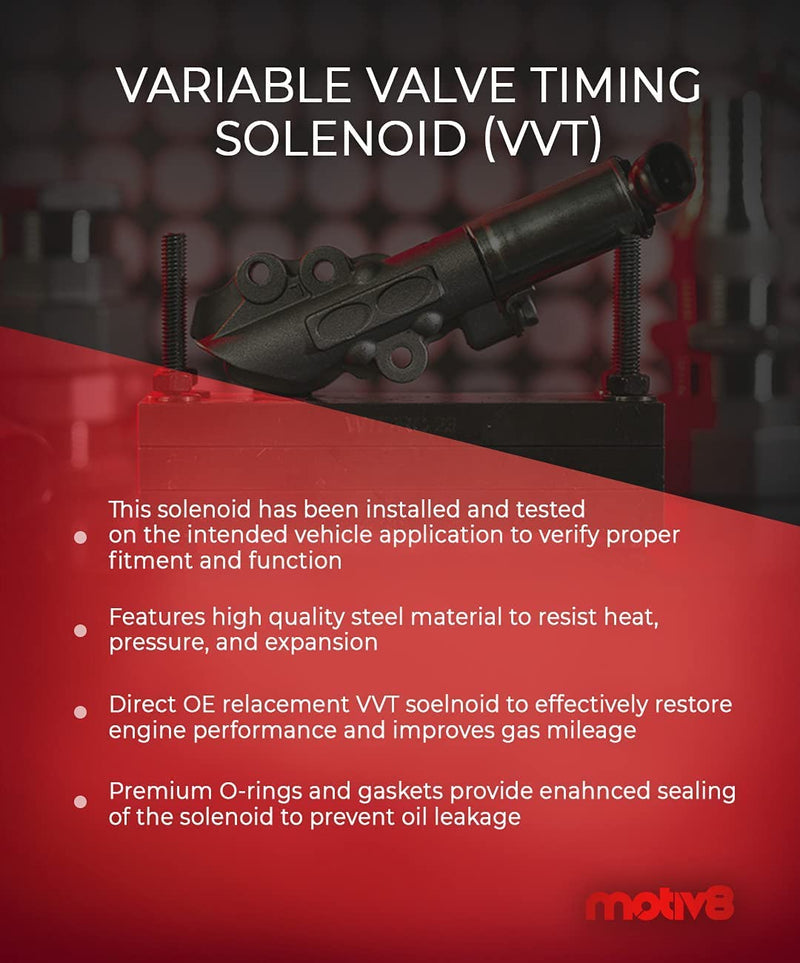 Variable Valve Timing (VVT) Solenoid | Hyundai Accent 10-11 | Kia Rio 10-11, RIo5  10-11 | Replaces: 2435526800 - Motiv8