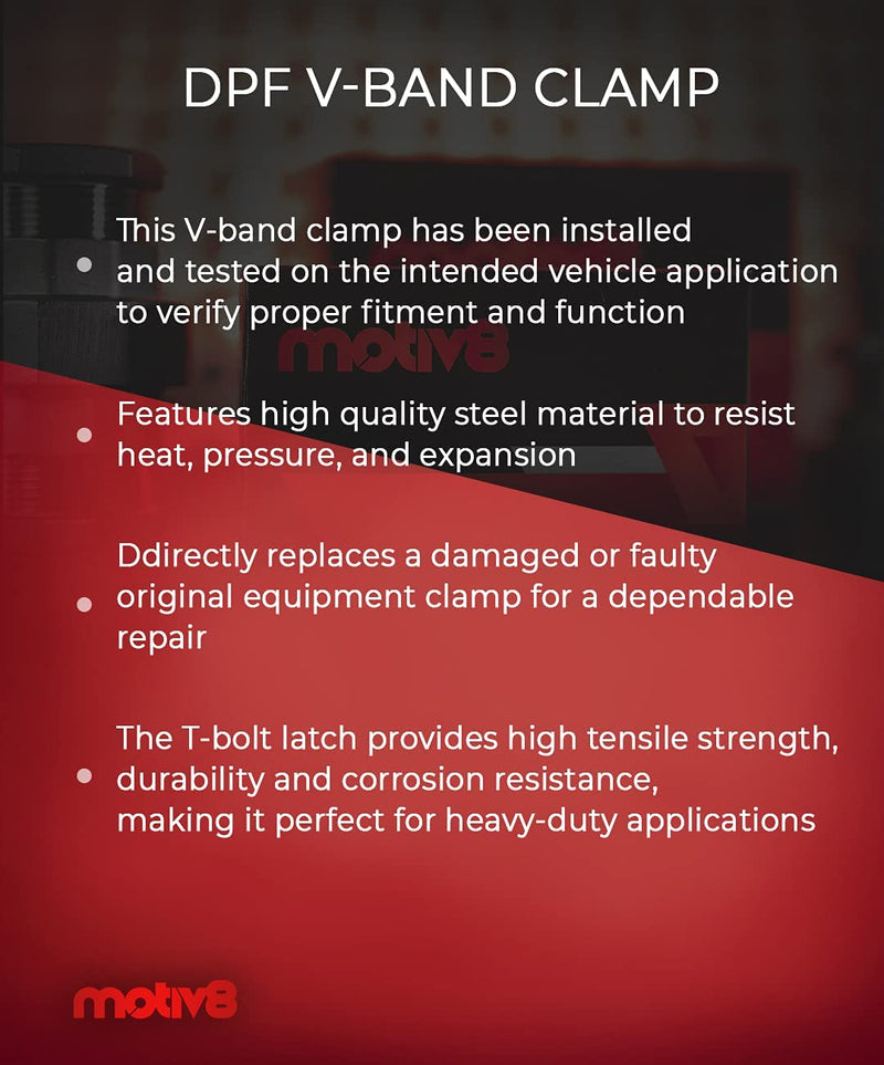 DPF Exhaust V-Clamp 13.57" | International Navistar MaxxForce 11 13 | Replaces: 2604049C91 FLTXC138PS - Motiv8