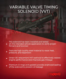 Variable Valve Timing (VVT) Solenoid | Left | Infiniti Nissan | Replaces: 23796ZE02D, 23796ZE01D, 23796AR000, 23796ZE00B - Motiv8