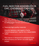 Multi Port Fuel Injector Assembly w/bracket and O-Ring | 4.3L V6 | GMC, Chevrolet, Cadillac Pickup & SUV 1996-2002, 19210688 & 12568332 - Motiv8