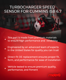 HD Turbocharger Speed Sensor for CUMMINS ISB 6.7 | Replaces: 5550063 & 4032315 - Motiv8