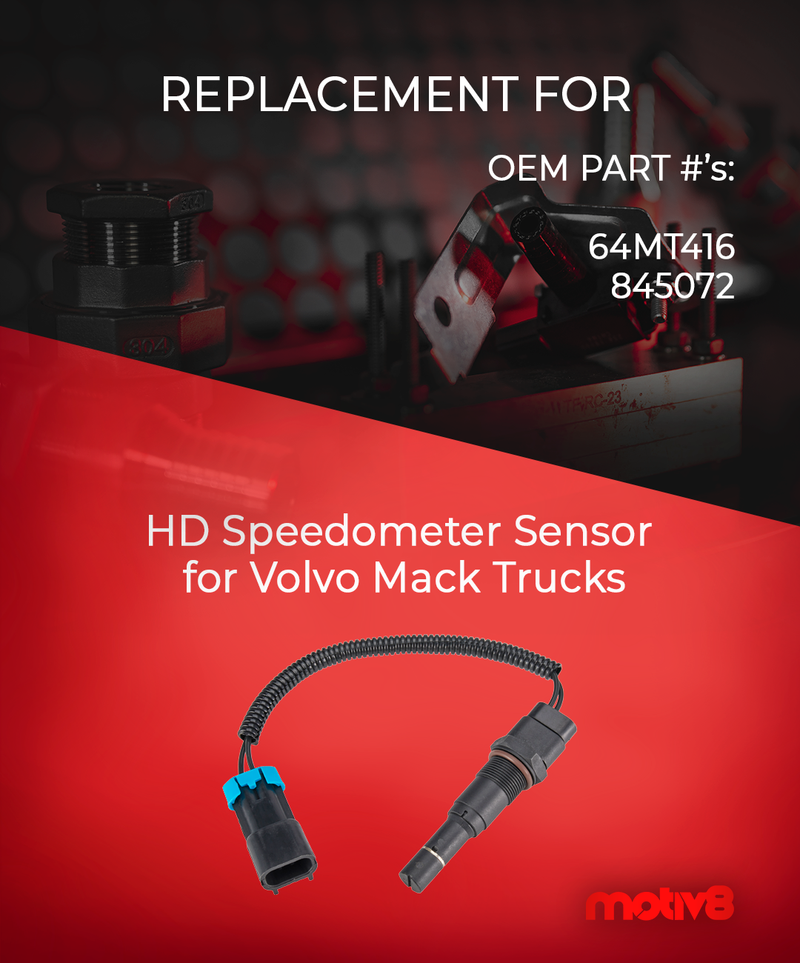 HD Speedometer Sensor for Volvo Mack Trucks | Replaces: 64MT416 & 845072 PAI - Motiv8