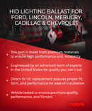 HID lighting ballast for C6 Chevrolet Corvette 2006-2013, Base GS Z06 ZR1 | Replaces 12335922 & 89025794 - Motiv8