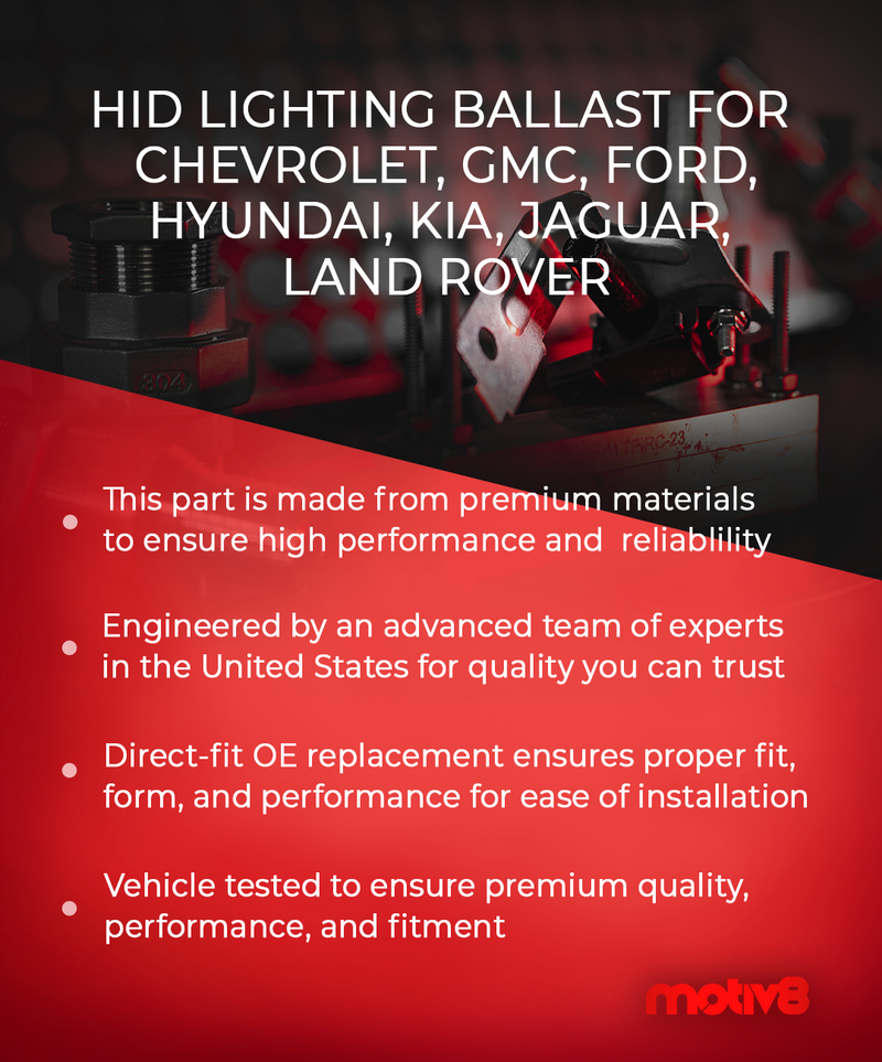 HID lighting ballast for Chevrolet, GMC, Ford, Hyundai, Kia, Jaguar & Land Rover | 20928264, BM5Z13C170A, 921902W300, 921903Z200, C2P13237 & LR025157 - Motiv8