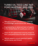 Turbocharger Oil Line Kit for Ford Mustang 2015-2020 | 2.3L EcoBoost | Replaces for FR3Z6K679D - Motiv8
