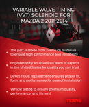 Variable Valve Timing Solenoid Intake for Mazda 2 2011-2014 | Replaces: ZJ3814420A & VVS350 - Motiv8