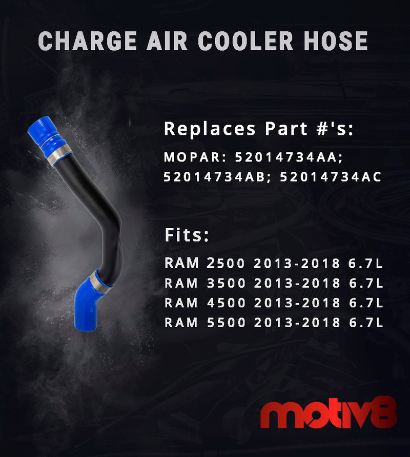 Charge Air Cooler Inlet Hose | 6.7L RAM 2500 3500 4500 5500 2013-2018 | High Pressure Duct | Replaces: 52014734AC - Motiv8