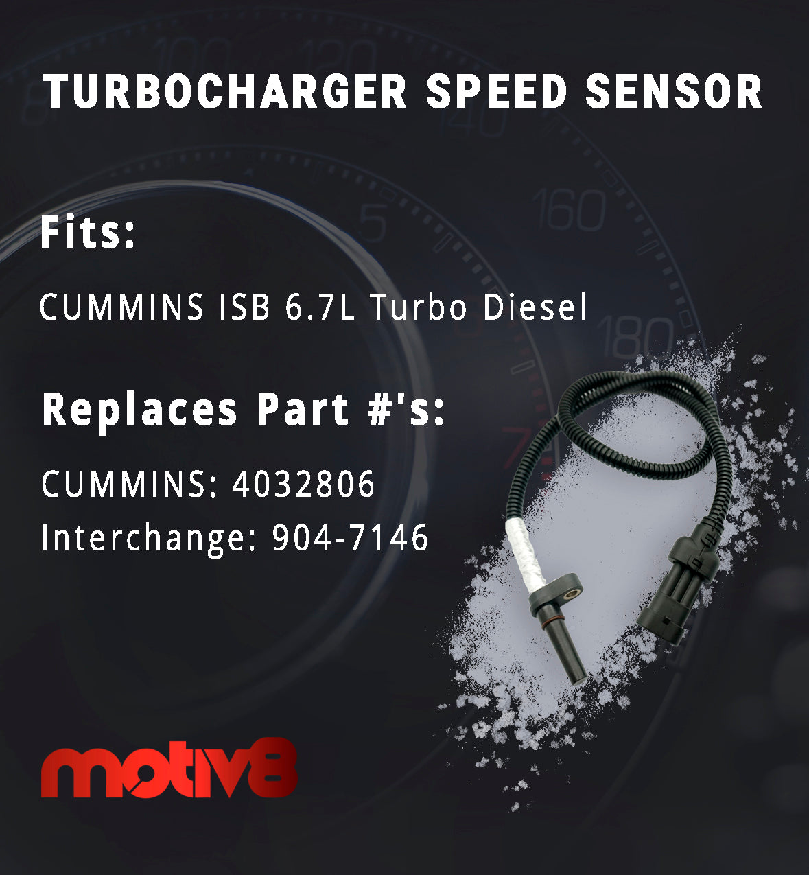 Turbocharger Speed Sensor for Cummins ISB 4032806 – MOTIV8 Engineering